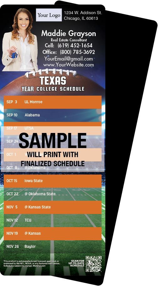 Football Schedules | ReaMark Real Estate Magnets